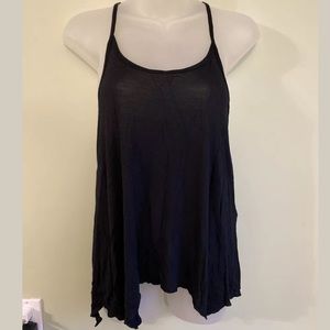 Black Tank Top Flowy Size 6 Spaghetti Straps H&M